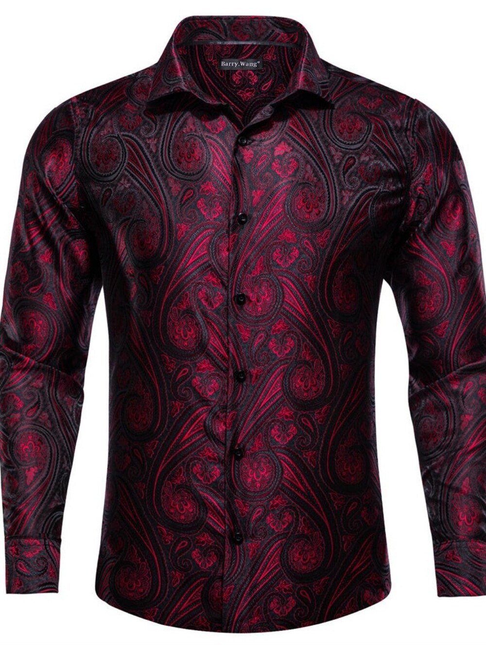 Men's Red Paisley Dress Shirt